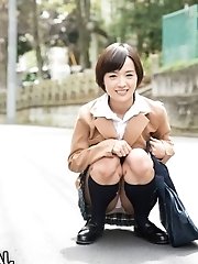 Mari, a college girl, is horny for a cock.